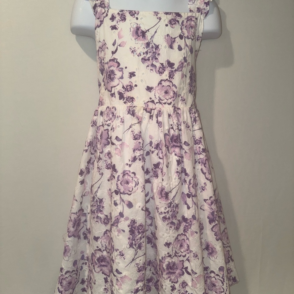 btween Purple Floral Kids Dress